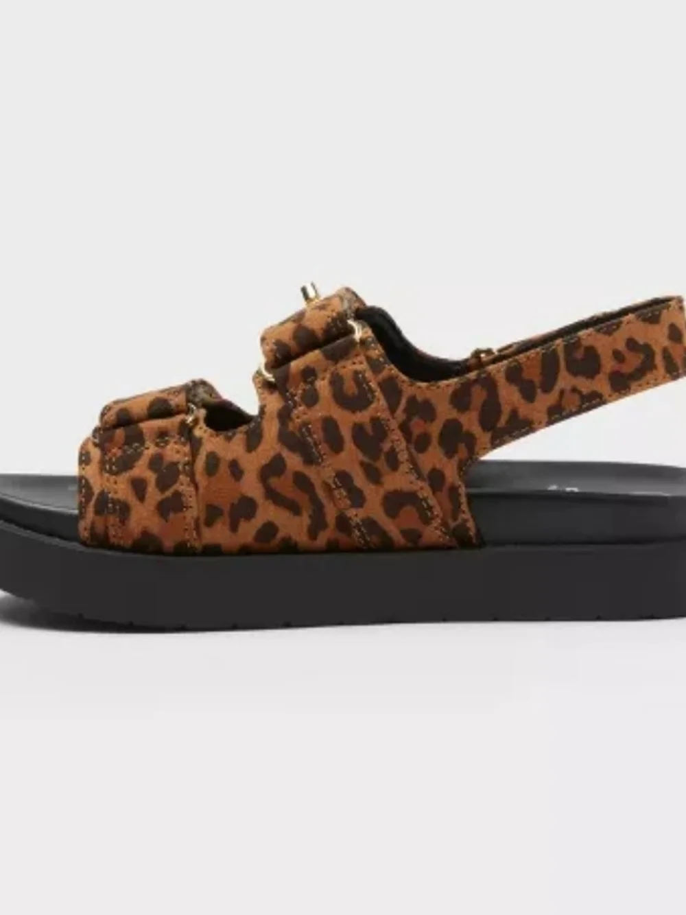 Leopard Print Slingback Platform Sandal - Brown Size 1